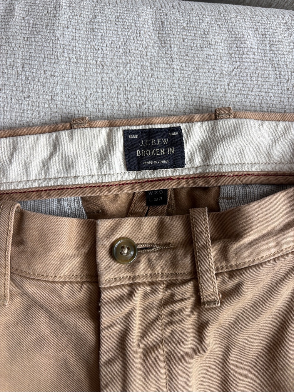 J. Crew Broken-In Chinos in Light Tan